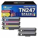 GPC IMAGE TN247 Kompatibel für Brother TN-243CMYK Toner Brother MFC-L3750CDW MFC-L3770CDW DCP-L3550CDW TN-247 TN243 HL-L3210CW HL-L3230CDW MFC-L3730CW (5er-Pack, 2 Schwarz, Cyan Magenta Gelb)