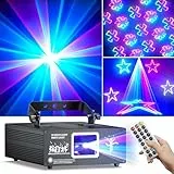 Ehaho Discolicht Partylicht, Partylicht für Familientreffen mit DMX 512, 3D DJ Disco Licht mit Musiksteuerung und Fernbedienung, Perfekte Geschenke für Weihnachten, Hochzeit, Geburtstag, Klub