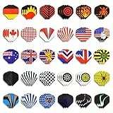 WIN.MAX Dart Flights,Standard Dart Flights 90 Stück pro Packung für Soft/Steel Tip Dartpfeile Spiele