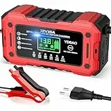 YDBAO Autobatterie Ladegerät 15A 12V Batterieladegerät LCD Display Temperaturkompensation Rekonditionierungsmodus Intelligentes Ladegerät Autobatterie für 12V Blei Säure AGM Gel LiFePO4 Batterien usw