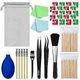 223PCS Handy Reinigungsset, iPhone Putzset Kopfhörer Airpods Reinigungs Set, Elektronik Reinigungsset mit Bürste, Keyboard Cleaning Brush Kit, Reinigungsbürste für Smartphone Tastatur schwarz