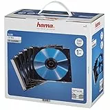 Hama CD-Leerhüllen Schutzhülle (100er Pack, Slim Line, Höhe: 5mm) CD-Hüllen Transparent-Schwarz
