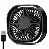 benpen USB Ventilator Leise Mini Tischventilator: 360° Small Table Grow Klein Fan Mit 3 Stufe,USB Lüfter Pflanzen Schreibtisch Schlafzimmer Zuhause BüRo im Freien PC, Auch Haustierkühlung im Sommer