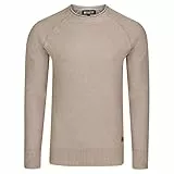 riverso Pullover Herren RIVElias Regular Fit Sweatshirt Rundhals Langarm Baumwolle Beige 4XL, Größe:4XL, Farbe:Dark Beige (20400)