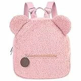 Aomig Plüsch Rucksack Kindergartenrucksack Kleinkind Rucksack Kindergarten Schultasche für Jungen Mädchen Kinder Tierischer Kinderrucksack Tier Cartoon Mini Tasche Kinder Rucksack für 2-6 Jahre (Rosa)