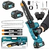 Mini Kettensäge mit Akku für Gartenscheren, 8 Zoll 1300W Akku Kettensäge mit 20V/8000mAh Akku, Bürstenlosem Motor, Automatischer Ölpumpe, für Gartenarbeit- PowerCut X9 Pro