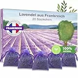 LAVENS® 20x Lavendel Duftsäckchen - Französische Provence Lavendel getrocknet – Mottenschutz für Kleiderschrank – Auto Duft und Raumduft – Schrank Duft – Lavendelsäckchen