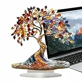 Arroopu Büro Figuren - 2D Flacher Akryl Baum Deko Für Schreibtisch,Tisch Deko Mit Sockel Für Drinnen Draußen Wohnzimmer Zimmerfenster Schlafzimmer Kamin