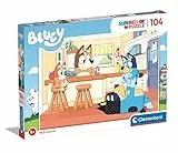 Clementoni - 27169 - Supercolor Puzzle - Bluey - 104 Teile - Puzzle Kinder 6 Jahre, Puzzle Cartoon - Made in Italy