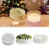 Silikonform Häuser, FORMVERSITY Silikonformen Gießformen Tablett, Gießform Kerzenhalter Silikonform Haus Teelicht, Gießform Vase Gießformen Silikon Häuser, Gipsformen zum Gießen für Gips Kerzen