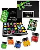 Hallingers Genuss Manufaktur Gewürze Geschenkset – 24 Premium Gewürze aus aller Welt, edle Geschenkbox, handgemacht, ideale Geschenkidee für Männer & Frauen, zum Geburtstag Advent & auch Weihnachten
