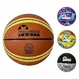 Majestic Sport Basketbälle für Kinder, Jugendliche and Erwachsen größe 5, Basketball Outdoor Indoor, Theone Orange