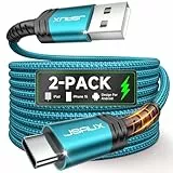 JSAUX USB C Kabel, 2 Stück 3.1A USB C Kabel, USB Typ C Ladekabel Schnellladekabel Kompatibel mit Samsung Galaxy S22 S21 S20 S10 S9 S8 Plus, Note 20 10 9 8, A3 A5, LG G5 G6 V20, Huawei P30 P20