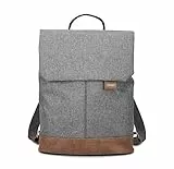 Zwei Damen Rucksack Olli OR13 Daypack 7 Liter robust strapazierfähig wasserabweisend Rückenpolsterung Hauptfach mit Reißverschluss Geheimfach Handyfach Einsteckfächer Laptopfach gepolstert (stone)