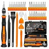 JOREST 40Pcs Feinmechaniker Schraubendreher Set, Mini Werkzeug Kit mit Torx T1 T2 T3 T4 T5, TR6 T7 T8 T9 T10 T15, Triwing Y00, Stern P2 P5, -1.0/2.0, usw, für Switch, PS4, Laptop, Xbox, Brillen, Uhren