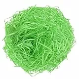 100g Ostergras, Ostergras Grün, Raffia Hamper Shreds, Geschreddertes Seidenpapier Grün, Füllmaterial Geschenk, Papier Geschenkverpackung für Party Verpackungsmaterial Füllmaterial für Geschenkbox