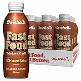 Barebells FOOD Trinkmahlzeit – 34g Eiweiß pro Portion, Ready to Drink, Laktosefrei, Zuckerarm, mit Vitaminen und Mineralen, 12 x 500ml (Schokolade)