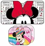 Set Disney Minnie Mouse Sonnenblende für die Frontscheibe und 1 Paar Seitenscheiben mit Mickey Mouse