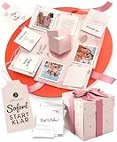 DIY Explosionsbox Geschenkbox Set zum selber basteln - Pop Up Foto Überraschungsbox - Geschenk Box Bastelset als Geburtstagsgeschenk, personalisiertes Geschenk