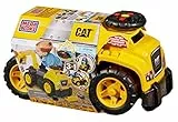 MEGA DCH13 - Mega Bloks CAT 3-in-1 Aufsitzfahrzeug, 10 großen Bauklötzen, drehbarer Baggerarm, Aufbewahrungsfach & realistischen Fahrzeuggeräuschen, Konstruktionsspielzeug für Kleinkinder ab 1 Jahr