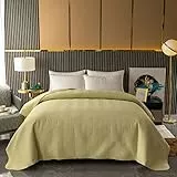 Mixibaby Bettüberwurf Tagesdecke Bettdecke Decke Steppdecke Prägemuster Überwurfdecke leicht, Größe:240 cm x 260 cm, Farbe Bettdecke:Beige D-5