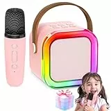 Geschenke Mädchen Karaoke Maschine Kinder: Wowstar Karaoke Mikrofon Kinder - Mini Karaoke Set mit Mikrofon - Kinder Spielzeug Geburtstags Geschenke für 3-12 Jahre Mädchen Musikinstrumentzubehör