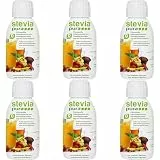 steviapura Stevia Flüssigsüße | 6 x 150ml Flasche | OHNE FRUCTOSE | Stevia | Süßstoff | Zuckerersatz | Laktosefrei | Vegan | Ideal für Desserts, Getränke, Salaten und Smoothies