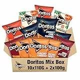 Doritos Chips Mix 12x110g – Nacho Cheese, Sweet Chili Pepper, Paprika, BBQ, Burger King – Knusprige Maissnacks im Mixpack