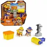 Rubble & Crew – Actionfiguren-Set mit Rubble & Mix Figur, 2 Bauspielzeugen und 85g Kinetic Sand Build-it-Sand, Spielzeug geeignet für Kinder ab 3 Jahren