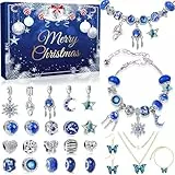 iZoeL Adventskalender Schmuck Blau 2025 Mädchen Teenager Frauen Schmuckkalender Adventskalenderschmuck Weihnachtskalender 24 tolle Damen-Schmuck wie Halskette Ringe Ohrringe Armband DIY