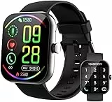 Smartwatch Herren Damen mit Telefonfunktion, 1.91' Fitnessuhr Damen, 100+Sportmodi IP68 Wasserdicht Sportuhr, Smart Watch mit Schrittzähler, Herzfrequenz, SpO2, Schlafmonitor, Uhren für iOS Android