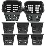 8 StüCk Hydrokultur Pflanzkorb Teich, PflanzköRbe FüR Teichpflanzen, Kunststoff Netztopf Mit Kontrollwurzel-Design, FüR Hydroponische Anzuchtsysteme Und GemüSeanbau