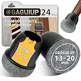 24 Stück Stuhlbeinkappen,Schwarz Schutzkappen für Stuhlbeine Mit Filz,Filzgleiter,Silikon Schutzkappen für Stuhlbeine Schräge,0.75inch Stühle für Verschleißfeste Stuhlbeinschoner