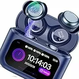 ZYHKON Bluetooth Kopfhörer, Bluetooth 5.4, 48H Spielzeit Mini Kopfhörer, Wireless Ohrhörer für Seitenschläfer Blau