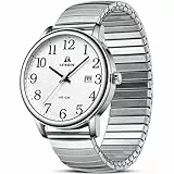 Herren Uhr UhrenHerren Analog Quarzuhr Wasserdicht Armbanduhr Herren Easy Reader 38mm Erweiterungs Band Fashion Business Armbanduhr mit Datum