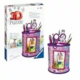 Ravensburger 3D Puzzle 11175 - Utensilo Pferde - 54 Teile - Stiftehalter für Tier-Fans ab 6 Jahren, Schreibtisch-Organizer für Kinder, Pferde Geschenk für Mädchen & Jungen - Geburtstagsgeschenke