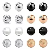 Mayhoop Piercing Ball Set 14g 16g Ersatzkugeln 3/5 / 8 mm Chirurgenstahl Schraube Ball für Gewinde 1,6 mm 1,2mm Piercing-Schmuck