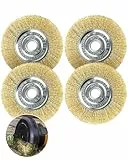 Fugenbürste Set, 4 Stück Drahtbürste für Gloria Multibrush und Weedbrush, Ø 11,5 cm, Garten Weed Brush Zubehör für Bodenreinigung, Moos, Schmutz- und Unkraut in Fugen (4)