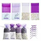 32 Stück Lavendelsäckchen, 4 Verschiedene Lavendelsäckchen Leer, Lavendel Duftsäckchen, Geeignet zum Befüllen mit Lavendel, Gewürzen und Kräutern, Ideal für Kleiderschränke, Zimmer und Autos