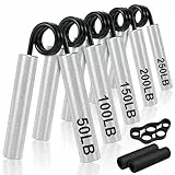 Hand Trainer, ECCOGREAT Handmuskeltrainer Grip Trainer Edelstahl als Werkstoff für mehr Griffkraft und stärken Unterarm (5pcs-Silber)