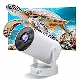 Intelligenter Mini Beamer Android 11, Tragbarer Mini-Projektor FHD 1080P mit 4K-Unterstützung, 300 ANSI Lumen, HiFi-Lautsprecher, WiFi 6 & Bluetooth 5.0, für Schlafzimmer und Heimkino