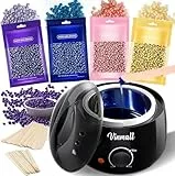 Wachswärmer Waxing set Wax maschine: Vinmall Wachsmaschine enthaarung Warmwachsgerät mit Wachsperlen für Wachs Haarentfernung, heißwachsgerät set schwarz