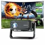 Mini Beamer 4k Unterstützt【360° drehbar/3S Motorischer Fokus】 25000LM 1080P HD, Videoprojektor WiFi6 Bluetooth 5.2 Projektor 70% Zoom: Trapezkorrektur ONOAYO Beamer Outdoor Heimkino HDMI/TV Stick