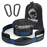 Grassman Hängematten Befestigung Längen-Verstellbares, 300cm Länge Aufhängung Hängematte Baum Schaukel Befestigung für Camping-Hängemattenzubehör, Hängematte Gurt mit 2 Hakenkarabinern 20 Schlaufen