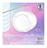 Ursus 2270005 - Laternenzuschnitte, weiß, Durchmesser von ca. 17,5 cm, 24 runde Zuschnitte aus Transparentpapier 115 g/qm, einseitig bedruckt, ideal für den nächsten Laternenlauf