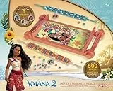 Lansay - DISNEY VAIANA 2 Perlen-Webrahmen Set für Kinder ab 5 Jahren - DIY Freundschaftsbänder Bastelset mit 800 Perlen, bunten Fäden & Disney Charms - Kreatives Schmuck Design Spielzeug Geschenkidee