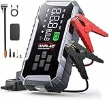 Starthilfe Powerbank für Pkw mit Kompressor 160PSI, ANFLAG 7000A 26800mAh Auto Starthilfe Powerbank für All Benzin und 12.0L Dieselmotor, Starter Powerbank mit Starthilfekabel, LED-Licht