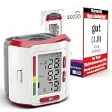 scala SC 6400 rot Handgelenk Blutdruckmessgerät – Präziser Blutdruckmesser mit WHO-Indikator & 85 Speicherplätzen – Fuzzy Logic Technologie – Inkl. Box & Batterien – Manschette 13,5-19,5 cm