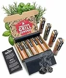 TIMBER TASTE® Grillgewürze Geschenkset - 5 BBQ Gewürze Rubs & Marinaden edel verpackt | Gewürzset Geschenk Männergeschenke | Gewürze Set Geburtstagsgeschenk für Männer Feinkost - Geschenke für Männer
