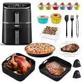 Heißluftfritteuse Zubehör für COSORI Turbo Tower Pro Smart 10,8L, BPA-frei Airfryer Silikonform für COSORI Double Stack 6,5L/4,3L Air Fryer Silikon Einsatz, Airfryer Zubehör Set Wiederverwendba (17)
